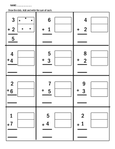 Addition with Dots