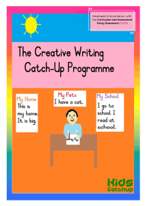 Creative Writing Catch-Up Programme