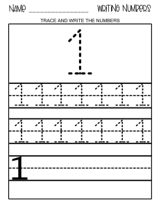Number Tracing